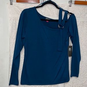 Brand New Vince Camuto Sexy Stappy Off Shoulder Long Longsleeve Dark Teal Medium